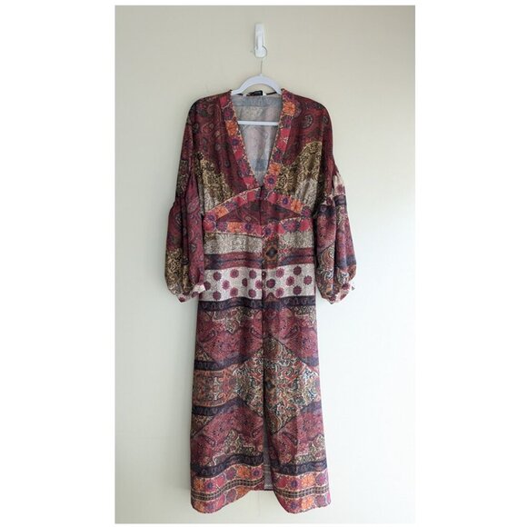 Zara Boho Print Maxi Dress - Picture 5 of 12